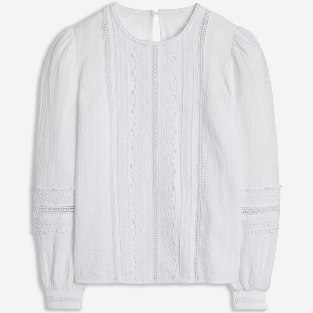 Boden- “Trim interest” White  Detail Top - Picture 3 of 10